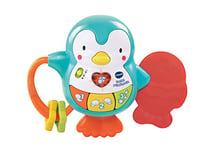 VTech - Hochet P'tit Pingouin, Hochet Bébé Interactif et Musical, Jouet d'Éveil, Anneau de Dentition, Cadeau Bébé Dès 6 Mois - Contenu en Français