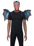 Smiffys Kit dragon rouge, avec masque et ailes