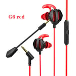 G6 red Écouteurs de jeu dynamiques filaires avec touristes, contrôle du volume du micro, casque de jeu, ensembles de sauna, PS4, Xbox One, Nintendo Switch, PUBG, PC, 3.5mm ""Nipseyteko