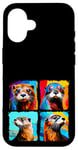 iPhone 16 Otter Pop Art Colorful Drawing Painting Case