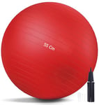 G5 HT SPORT Ballon de Fitness Gym Balls Premium Multifonction Balle Pilates Anti-Couples [55/65/75/75 CM] y Compris Pompe, Pilates, Exercices, Gymnastique et Yoga (Ø 55 cm (pour Hauteur maximale 167