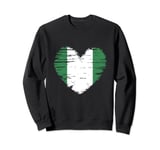 Nigeria Heart Nigerian Flag Nigerian Pride Sweatshirt