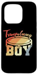 Coque pour iPhone 15 Pro Trampoline Garçon Gymnaste trampoline