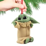 Christmas Baby Yoda Santa Claus hänge hängande dekoration julträd hängande tecknad prydnad för sovrum, vardagsrum, kontor I