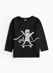 Tu Halloween Skating Mummy Print Long Sleeve Top 2-3 years Black Years male