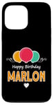 Coque pour iPhone 13 Pro Max Joyeux anniversaire en disant Marlon