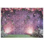 7x5ft Flowers Wall Photography Backdrops Brick Backdrop Spring Stuido7203