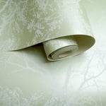 Whispering Trees Glitter Wallpaper Green 65620 Holden High Quality