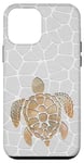 Coque pour iPhone 12 mini Aquarelle jaune orange tortue blanche assortie