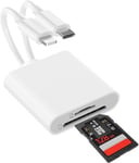 Lecteur de Carte SD pour iPhone, Lecteur de Carte SD USB C avec Double Emplacement pour Micro SD/SD, Adaptateur Micro SD, Adaptateur de Carte SD pour iPhone, Galaxy S23 S22