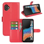 Samsung Galaxy Xcover6 Pro      Pu Wallet Case    [Red]