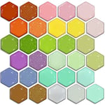 MORCART Lot de 30 aimants de réfrigérateur Mignons pour casier, aimants décoratifs hexagonaux colorés pour réfrigérateur, Tableau Blanc, Armoire, Bureau, Cuisine, Tableau Noir, Cadeau pour Adulte