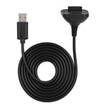 (Black) Charger Cable For Xbox 360 Controller - 2 In 1 1.5m Fast