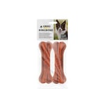 Croci King Bone - Os pour Chiens au goût de Bacon, collation à mâcher pour Chiens en Peau de Vache Naturelle, bâton Dentaire pour Le Nettoyage des Dents, 15 cm - 2 pcs