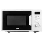 SIA 20L Microwave Oven White, Digital Display, 700W, 8 Auto-Functions -