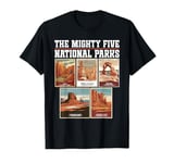 Vintage Mighty Five 5 National Parks Utah Hiking Camping T-Shirt