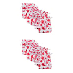 100 Pcs valentine drawstring gift bags Valentine Organza Bags Bronzing Organza