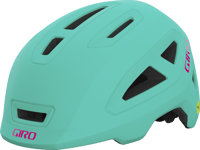 Giro Scamp MIPS Sykkelhjelm Barn Matte Blue/Green Towers, Str. S