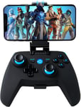 Manette Pc Windows,Bluetooth Manette Android Mobile Game Avec Support Rétractable,2,4g Sans Fil Manette Pc Windwos 11 10 7 8/Ps3/Android Tv Gamepad Joystick Avec Double Vibration