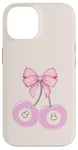 Coque pour iPhone 14 Coquette 8 boules rose cerise