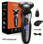 IPX4 3 in 1 Beard Electric Hair Clippers Shaver Razor Rotary Trimmers For Men