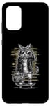 Coque pour Galaxy S20+ Casque de skateboard motif chat rétro vintage urbain streetwear