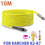 Tuyau de vidange à pression pour nettoyeur Karcher,kit de jet d'eau pour livres d'égout,buses de lavage pour K2,K3,K4,K5,K6,K7 - Type 10M For karcher