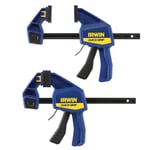 Irwin Quick-Grip Quick-Change Medium-Duty Bar Clamp 150mm (6in) x 2