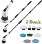 9 in 1 Electric Spin Scrubber Turbo Scrub Cleaning Brush Cordless Chargeable