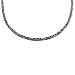 By Vi Halsband i oxiderat silver rund kejsarlänk 45cm (Längd: 50cm)