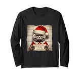 British Shorthair Cat Lover Christmas Santa Family Holiday Long Sleeve T-Shirt