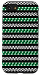 Coque pour iPhone SE (2020) / 7 / 8 Motif géométrique noir et blanc rayé vert triangulaire