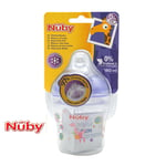 Nuby 180ml Purple Silicone Slow Flow Nipple Baby Feeding Wide Neck Bottle 0+M