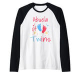 Abuela Of Twins Cute Hearts Tee Girl Boy Vintage Xmas Raglan Baseball Tee