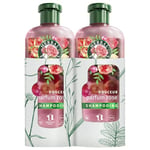 Herbal Essences Douceur Shampoing Parfum Rose 2x250ml Aide à Rendre les Cheveux Secs Soyeux. Essence de Rose et Ingrédients d'Origine Naturelle*, Sans Silicone, Végan et non Testé sur les Animaux