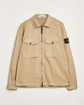 Stone Island Cotton Stretch Zip Overshirt Biscuit