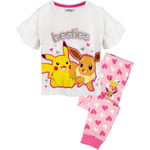 Pokemon Girls Besties Lång Pyjamas Set 9-10 År Vit/Rosa/Silver White/Pink/Silver 9-10 Years