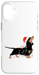 Coque pour iPhone 16 Plus Ho Ho Ho Teckel