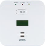 ABUS Carbon monoxide alarm COWM510, CO detector with 85 dB loud alarm, test button, 10-year sensor and LCD display, White