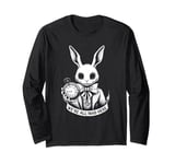 Alice in Wonderland - We're All Mad Here Rabbit Hatter Quote Long Sleeve T-Shirt