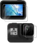 Protecteur d'écran pour GoPro Hero 8 Black, Verre Trempé Ultra-Clair Protecteur d'écran Accessoire de Protection d'objectif pour GoPro Hero 8 Black