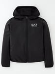 EA7 Emporio Armani Boys Core Id Lightweight Windcheater Jacket - Black, Black, Size Age: 4 Years