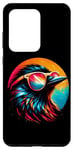 Coque pour Galaxy S20 Ultra Oiseau Lunettes de soleil Cool Tie Dye Blackbird Illustration Art