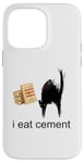 Coque pour iPhone 14 Pro Max I Eat Cement Maudit Chat Drôle Curly Specific Meme