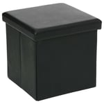 Pouf & Coffre de Rangement "Lounge" 38cm Noir