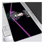 JoJo's Bizarre Adventure Tapis de Souris XL 900x400mm Hydrorésistant Anime Mouse Pad Grand Tapis de Souris Gamer avec Base en Caoutchouc Anti-Glissant Surface Texturée pour Ordinateur et PC, H