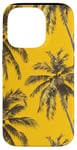 Coque pour iPhone 14 Pro Jaune Vintage Motif Palmier Tropical Paradise Decor