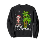 Monkey Lovers Men Women Christmas Tree Lights Beach Sweatshirt