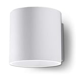 MiaLux Gaja Applique murale ronde pour intérieur Blanc 1 ampoule G9 max. 40 W 230 V IP20 pour salon, chambre, escalier, couloir, classe énergétique A++