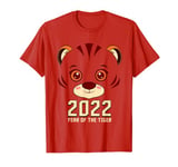 Kids 2022 Chinese New Year Of The Tiger Face Red Orange T-Shirt